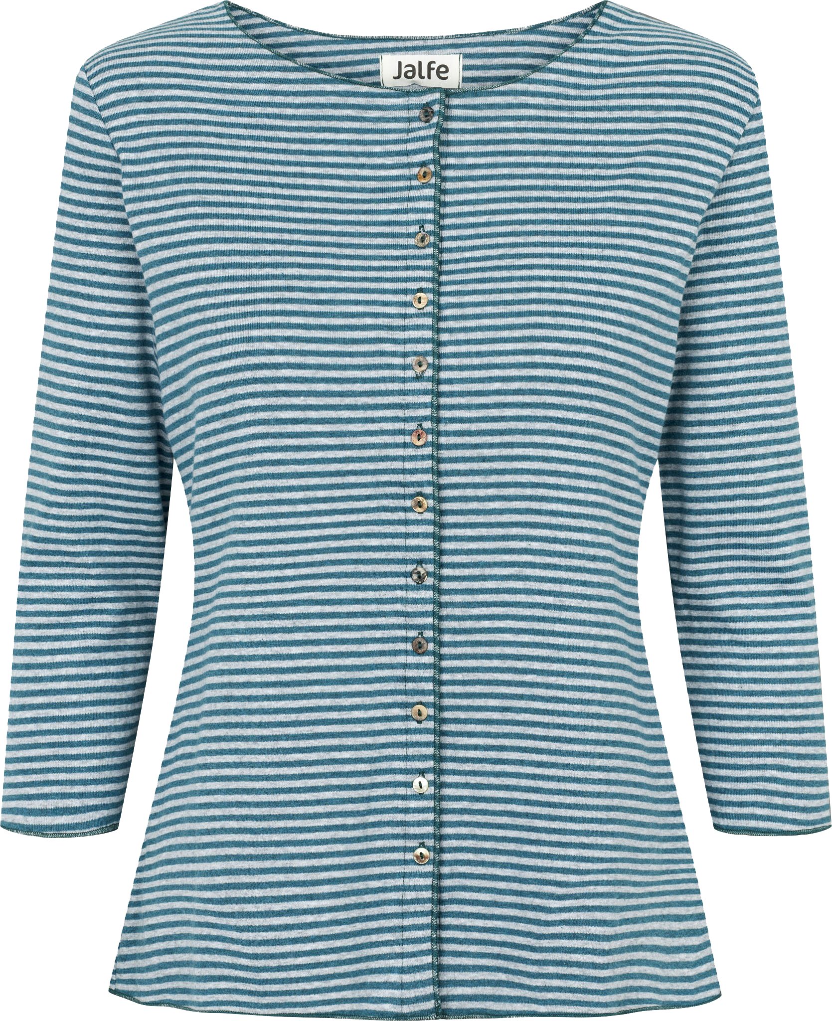 Cardigan 3/4 stripes organic cotton